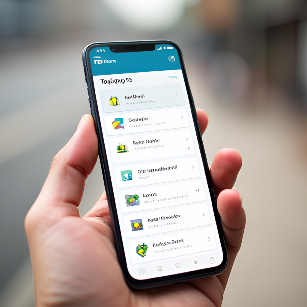 A person's hand holding a smartphone displaying the DANA app's top-up options menu, with icons for bank transfer, retail outlets, and other methods.